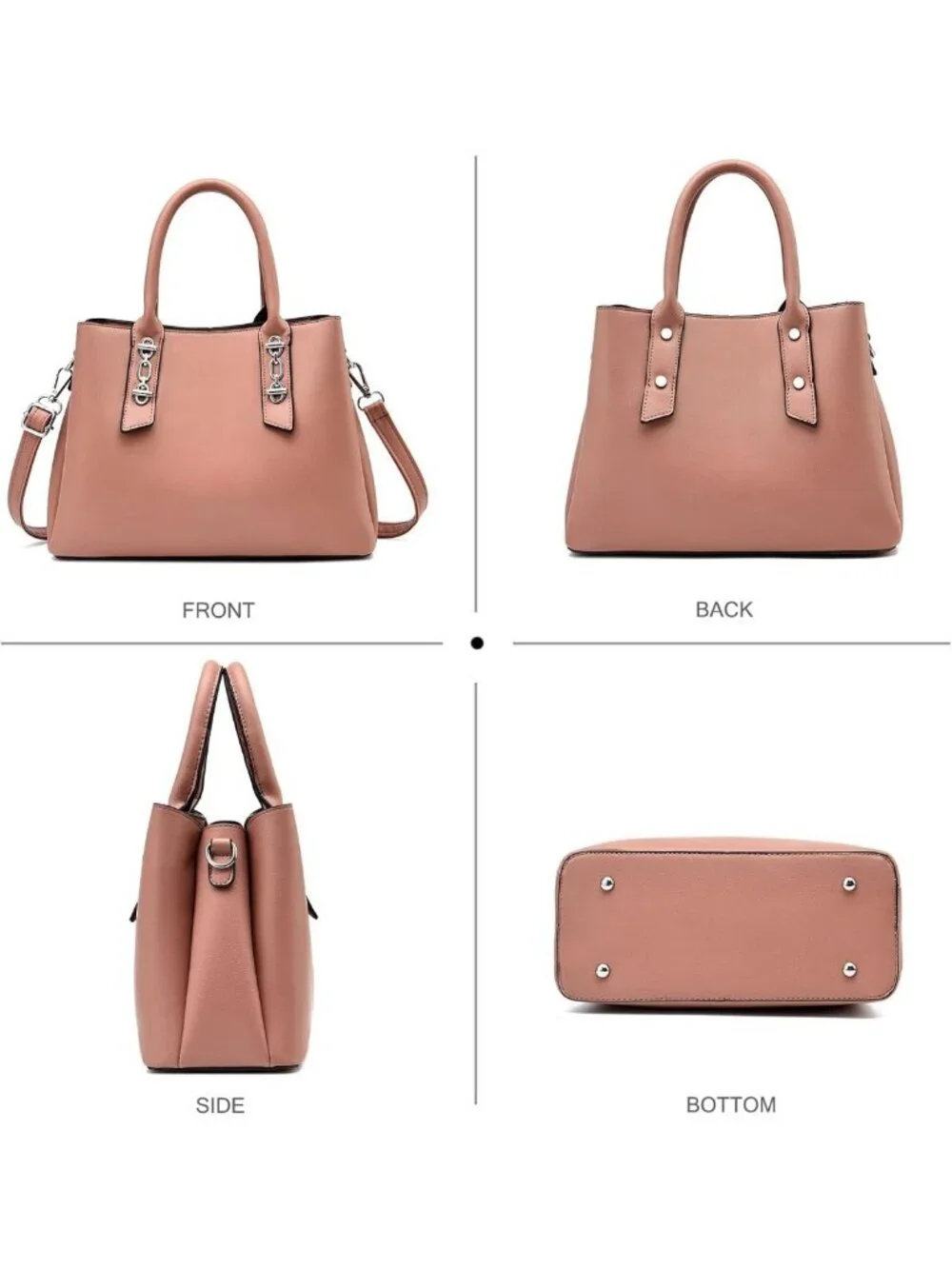 Chic Women's Tote Handbag - Stylish Top Handle & Casual Shoulder Bag - PU